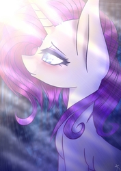 Size: 1000x1414 | Tagged: safe, artist:spookznspectres, rarity, pony, unicorn, g4, blushing, bust, female, portrait, solo