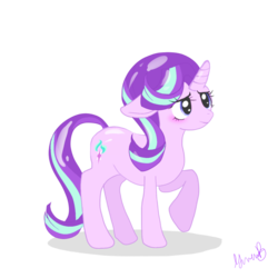 Size: 1024x1024 | Tagged: safe, artist:ladyygwendolyn, starlight glimmer, pony, g4, female, simple background, solo, white background