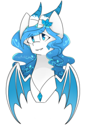 Size: 1700x2520 | Tagged: safe, artist:dragonpilyale, oc, oc only, dracony, hybrid, pony, female, horn, looking at you, mare, simple background, smiling, solo, transparent background