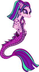 Size: 903x1647 | Tagged: safe, artist:starryoak, aria blaze, siren, equestria girls, g4, alternate design, angry, antennae, aside glance, eyelashes, fangs, female, full body, gem, hooves, redesign, scales, sharp teeth, simple background, solo, teeth, transparent background