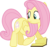 Size: 6825x6400 | Tagged: safe, artist:parclytaxel, fluttershy, pegasus, pony, g4, the hooffields and mccolts, .svg available, absurd resolution, book, booty call, female, glowing cutie mark, looking back, mare, simple background, solo, surprised, transparent background, vector