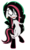 Size: 506x843 | Tagged: safe, artist:niightlydark, oc, oc only, oc:emala jiss, aside glance, blood, bloody knife, chest fluff, choker, crazy face, cutie mark, ear piercing, earring, eyelashes, eyeliner, faic, floppy ears, full body, goth, heterochromia, holding, insanity, jewelry, knife, makeup, outline, piercing, psycho, red and black oc, shiny, shrunken pupils, simple background, solo, spiked choker, standing, standing on one leg, stitches, transparent background
