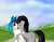 Size: 6600x5100 | Tagged: safe, artist:php216, dj pon-3, octavia melody, vinyl scratch, earth pony, pony, unicorn, g4, absurd resolution, butt, cute, duo, eyes closed, female, grass field, kiss on the lips, kissing, lesbian, mare, plot, raised hoof, scenery, ship:scratchtavia, shipping