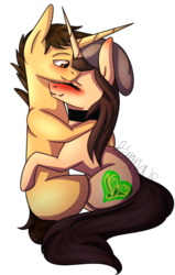 Size: 345x541 | Tagged: safe, artist:sweetmelon556, oc, oc only, pony, unicorn, blushing, female, hug, male, mare, simple background, stallion, transparent background