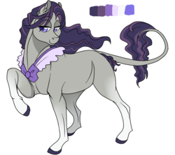 Size: 810x720 | Tagged: safe, artist:bijutsuyoukai, oc, oc only, oc:show stopper, earth pony, pony, female, leonine tail, magical lesbian spawn, mare, offspring, parent:octavia melody, parent:rarity, parents:raritavia, raised hoof, reference sheet, simple background, solo, transparent background