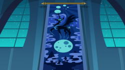 Size: 5000x2813 | Tagged: safe, artist:kooner-cz, nightmare moon, pony, g4, the cutie re-mark, .psd available, alternate timeline, background, banner, high res, moon, night, nightmare takeover timeline, stars, vector, window
