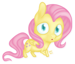 Size: 1080x924 | Tagged: safe, artist:gracewolf, fluttershy, pony, g4, chibi, female, looking at you, simple background, solo, transparent background