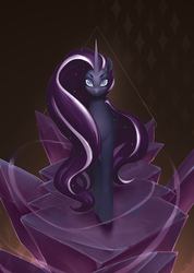 Size: 762x1070 | Tagged: dead source, safe, artist:eosphorite, nightmare rarity, pony, unicorn, g4, female, looking at you, mare, solo