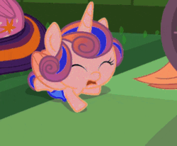 Size: 322x265 | Tagged: safe, color edit, edit, edited screencap, editor:watermelon changeling, screencap, princess flurry heart, twilight sparkle, alicorn, pony, a flurry of emotions, g4, animated, baby, color cycling, colored, diaper, eyes closed, female, fussing, gif, headbang, loop, open mouth, party hard, ponyville hospital, solo focus, twilight sparkle (alicorn), wat