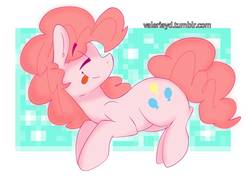 Size: 1414x1000 | Tagged: safe, artist:celestthepegasus, pinkie pie, earth pony, pony, g4, eyes closed, female, solo, tongue out