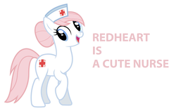 Size: 1460x920 | Tagged: safe, nurse redheart, earth pony, pony, g4, cute, female, heartabetes, image macro, meme, old cutie mark, simple background, solo, truth, white background