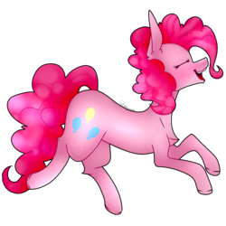 Size: 4500x4500 | Tagged: safe, artist:mynameislele, pinkie pie, earth pony, pony, g4, absurd resolution, eyes closed, female, happy, simple background, solo, transparent background