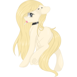 Size: 2048x2048 | Tagged: safe, artist:cinnamontee, oc, oc only, oc:tegan, earth pony, pony, candy, choker, ear piercing, earring, female, food, high res, jewelry, leg in air, lollipop, mare, piercing, simple background, solo, transparent background