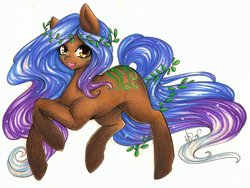 Size: 1024x769 | Tagged: safe, artist:bunnywhiskerz, oc, oc only, pony, solo, traditional art