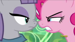 Size: 1920x1080 | Tagged: safe, screencap, maud pie, pinkie pie, earth pony, pony, g4, rock solid friendship, boop, discovery family logo, nose wrinkle, noseboop