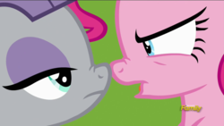 Size: 1920x1080 | Tagged: safe, screencap, maud pie, pinkie pie, pony, g4, rock solid friendship, boop, discovery family logo, nose wrinkle, noseboop