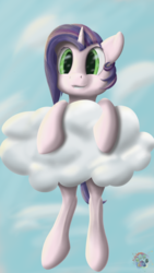 Size: 1688x3000 | Tagged: safe, artist:sloppyhooves, oc, oc only, pony, unicorn, cloud, female, mare, solo