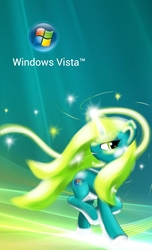 Size: 720x1184 | Tagged: safe, artist:damagek, pony, unicorn, female, frutiger aero, mare, microsoft windows, ponified, solo, windows vista