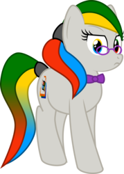 Size: 882x1230 | Tagged: safe, artist:shitigal-artust, oc, oc:windows 2000, pony, bowtie, female, glasses, mare, microsoft windows, multicolored iris, ponified, professionalism, rule 85, simple background, solo, transparent background, windows 2000