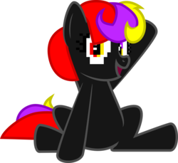 Size: 1482x1355 | Tagged: safe, artist:shitigal-artust, earth pony, pony, ms-dos, ponified, simple background, solo, transparent background