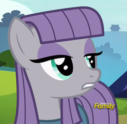 Size: 477x465 | Tagged: safe, screencap, maud pie, earth pony, pony, g4, rock solid friendship, cropped, discovery family logo, female, solo