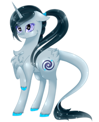 Size: 1918x2358 | Tagged: safe, artist:php146, oc, oc only, oc:gate, pony, unicorn, chest fluff, female, floppy ears, leonine tail, mare, raised hoof, simple background, smiling, solo, transparent background, unshorn fetlocks, wingding eyes