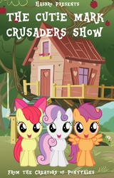 Size: 796x1240 | Tagged: artist needed, safe, edit, apple bloom, scootaloo, sweetie belle, earth pony, pony, series:pony tales, g4, cutie mark crusaders, show, spinoff