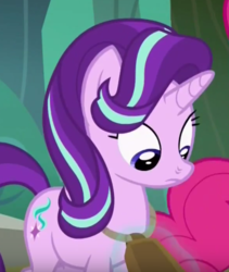 Size: 392x465 | Tagged: safe, screencap, starlight glimmer, pony, g4, rock solid friendship, animation error, bell, cowbell