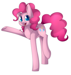 Size: 2329x2453 | Tagged: safe, artist:soundwavepie, pinkie pie, earth pony, pony, g4, female, high res, simple background, smiling, solo, transparent background
