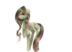 Size: 2100x1500 | Tagged: safe, artist:xxspidersilkxx, oc, oc only, oc:fern leaf, earth pony, pony, female, mare, raised hoof, simple background, solo, transparent background