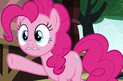 Size: 759x505 | Tagged: safe, screencap, pinkie pie, earth pony, pony, g4, rock solid friendship, season 7, about to cry, animated, female, floppy ears, gif, sad, solo