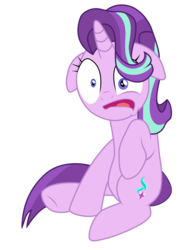 Size: 5980x7810 | Tagged: safe, artist:paganmuffin, starlight glimmer, pony, unicorn, g4, rock solid friendship, absurd resolution, faic, female, floppy ears, mare, open mouth, simple background, solo, transparent background, vector