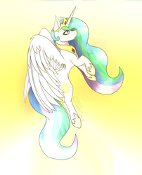 Size: 1024x1265 | Tagged: safe, artist:theinvertedartist556, princess celestia, alicorn, pony, g4, crown, female, jewelry, peytral, regalia, solo