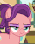 Size: 167x210 | Tagged: safe, screencap, spoiled rich, earth pony, pony, g4, where the apple lies, animated, bored, eyeshadow, female, frown, gif, glare, lidded eyes, makeup, mare, shifty eyes, solo focus, spoiled milk, unamused
