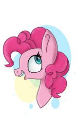 Size: 510x799 | Tagged: safe, artist:huskywo1f, pinkie pie, earth pony, pony, g4, bust, female, portrait, profile, solo