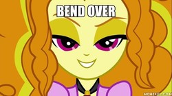 Size: 600x337 | Tagged: safe, edit, edited screencap, screencap, adagio dazzle, equestria girls, g4, my little pony equestria girls: rainbow rocks, battle of the bands, bend over, female, image macro, meme, memeful.com, solo