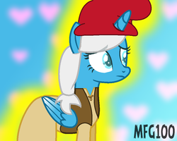 Size: 900x720 | Tagged: safe, artist:mixelfangirl100, alicorn, pony, clothes, crossover, dress, girl smurf, hat, ponified, smurf hat, smurfs, smurfs: the lost village, smurfs: the lost village (movie), smurfwillow, solo, the smurfs