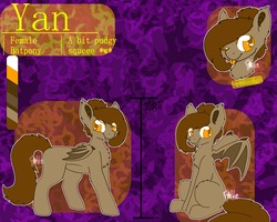 Size: 4000x3200 | Tagged: safe, artist:fable-paradox, oc, oc only, oc:yan, bat pony, pony, female, reference sheet, solo, tongue out