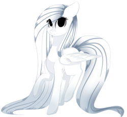 Size: 2418x2225 | Tagged: safe, artist:little-sketches, oc, oc only, pegasus, pony, commission, eye clipping through hair, female, high res, looking at you, mare, raised hoof, simple background, solo, transparent background