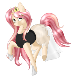 Size: 2135x2189 | Tagged: safe, artist:php146, oc, oc only, pony, unicorn, art trade, clothes, crown, eye clipping through hair, female, high res, jewelry, mare, regalia, see-through, simple background, solo, transparent background