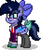 Size: 396x486 | Tagged: safe, artist:php142, edit, oc, oc only, oc:purple flix, bat pony, pony, pony town, accessory, blushing, bow, clothes, ear piercing, earring, jewelry, male, piercing, shrunken pupils, simple background, socks, solo, stallion, white background