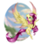 Size: 1024x1024 | Tagged: safe, artist:symphstudio, fluttershy, butterfly, pony, g4, chest fluff, cloud, colored wings, colored wingtips, female, insect on nose, large wings, mare, simple background, sky, smiling, solo, spread wings, transparent background, wings