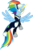 Size: 4040x6083 | Tagged: safe, artist:lahirien, rainbow dash, zapp, pegasus, pony, g4, absurd resolution, female, glowing eyes, mare, mouth hold, necklace, pendant, power ponies, simple background, solo, superhero, transparent background, vector