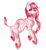 Size: 3146x3457 | Tagged: safe, artist:kurochhi, oc, oc only, oc:strawberry shortcake, hybrid, zony, female, high res, simple background, solo, transparent background