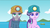 Size: 1366x768 | Tagged: safe, screencap, maud pie, starlight glimmer, earth pony, pony, g4, rock solid friendship, discovery family logo, duo, helmet, mining helmet, shrunken pupils