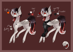 Size: 2500x1800 | Tagged: safe, artist:poppy-opium, oc, oc only, bat pony, pony, clothes, glasses, hoodie, male, reference sheet, solo, stallion
