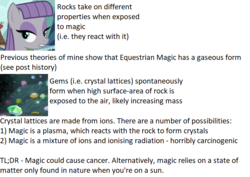 Size: 833x591 | Tagged: safe, maud pie, g4, rock solid friendship, gem, headcanon, science, text, theory