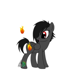 Size: 4315x4315 | Tagged: safe, artist:snytchell, oc, oc only, oc:phoenix quil, pegasus, pony, /mlp/, absurd resolution, drawthread, hair over one eye, simple background, smiling, solo, transparent background