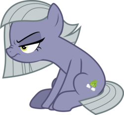 Size: 5205x4829 | Tagged: safe, artist:pink1ejack, limestone pie, earth pony, pony, g4, rock solid friendship, absurd resolution, angry, female, mare, nose wrinkle, simple background, sitting, solo, transparent background, vector