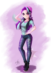 Size: 763x1080 | Tagged: safe, artist:the-park, starlight glimmer, human, equestria girls, g4, clothes, female, solo, standing